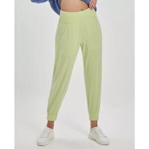 Aerie Women's Small Lime Green Real Soft High Rise Foldover Joggers Loungewear